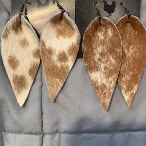Cowhide Earings